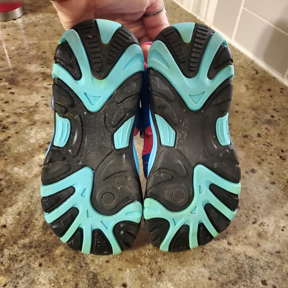 Aleader Blue Pink Girl Big Kid Outdoor Athletic Water Sandals SZ 3.5‎